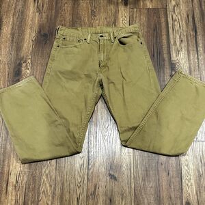 Mens Levis 505 33x32 Regular fit Khaki Denim Classic straight leg jeans